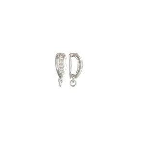 🔗 Pearl Enhancer (Half Moon Shape) with Drop Ring & CZ's