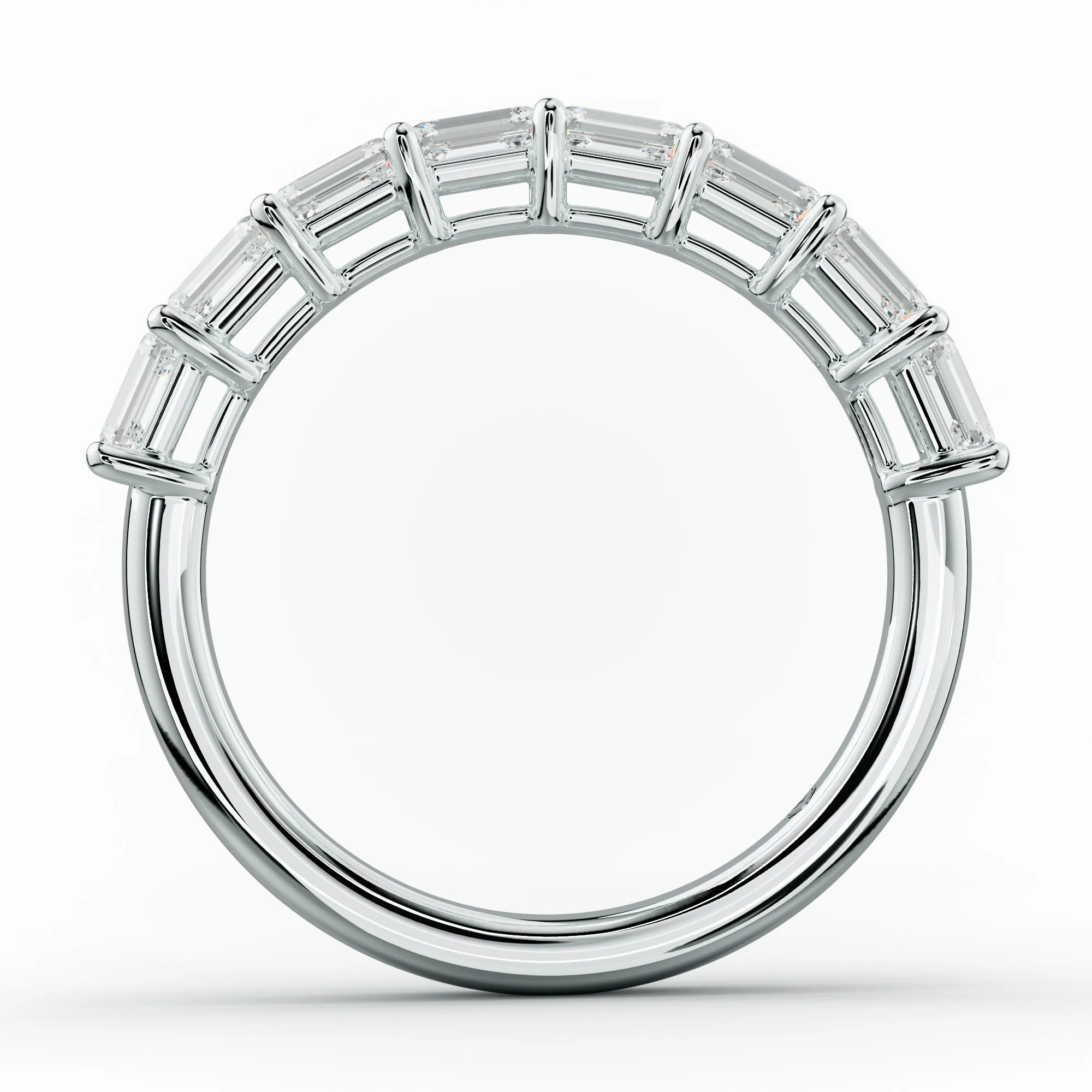 1.0 Carat East West Emerald Cut Diamond Anniversary Band