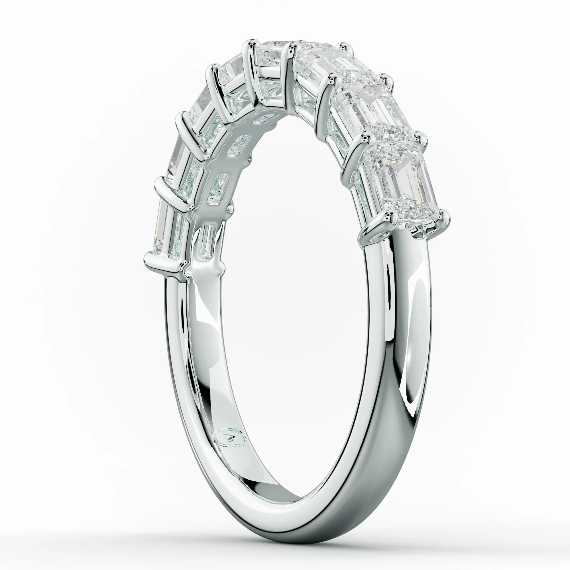 1.0 Carat East West Emerald Cut Diamond Anniversary Band
