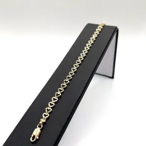 10KT HEART BRACELET