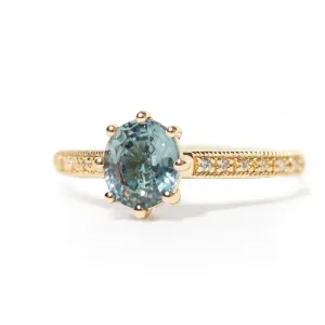 1.3ct Oval Montana Sapphire Audrey Ring