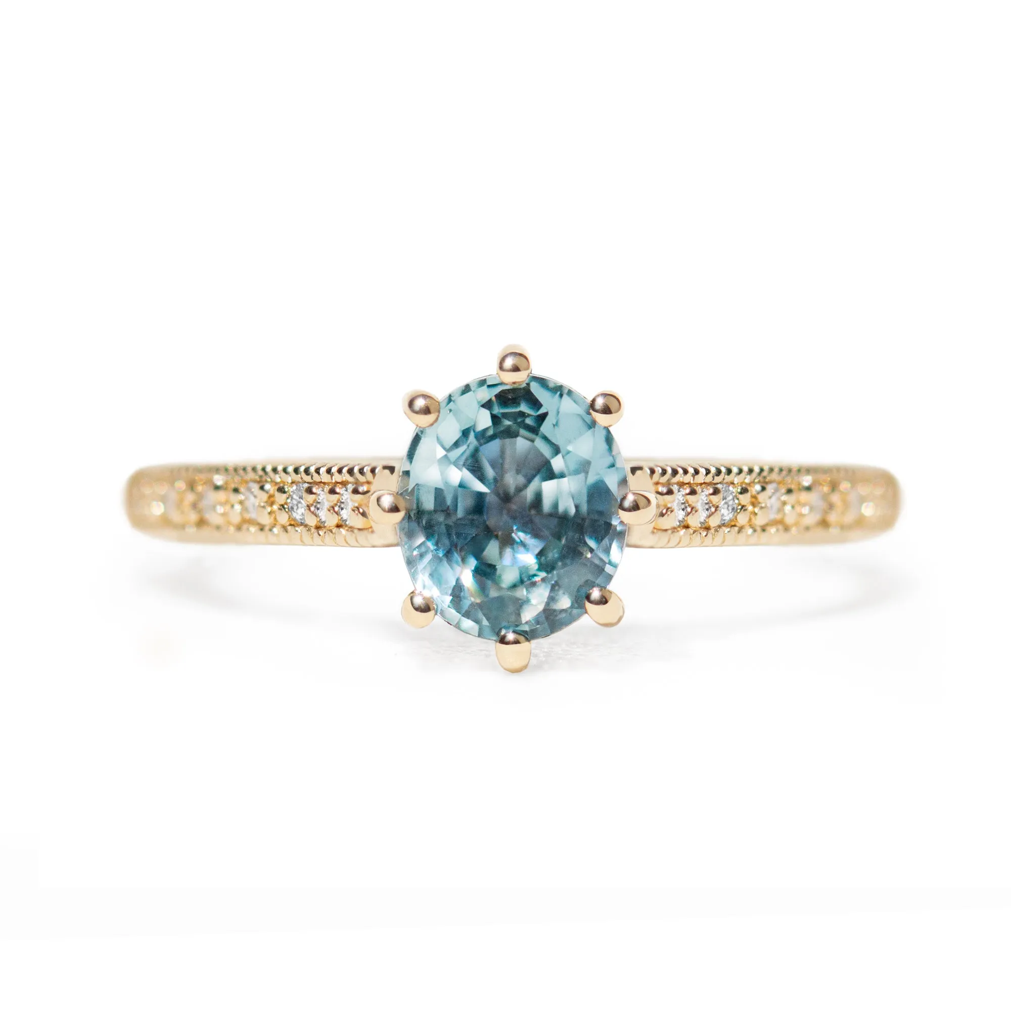 1.3ct Oval Montana Sapphire Audrey Ring
