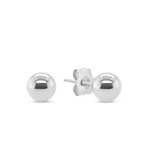 14k White Gold Ball Stud Earring