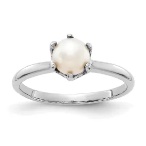 14k White Gold Pearl Ring