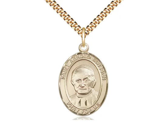 14kt Gold Filled St. Arnold Janssen Pendant Necklace