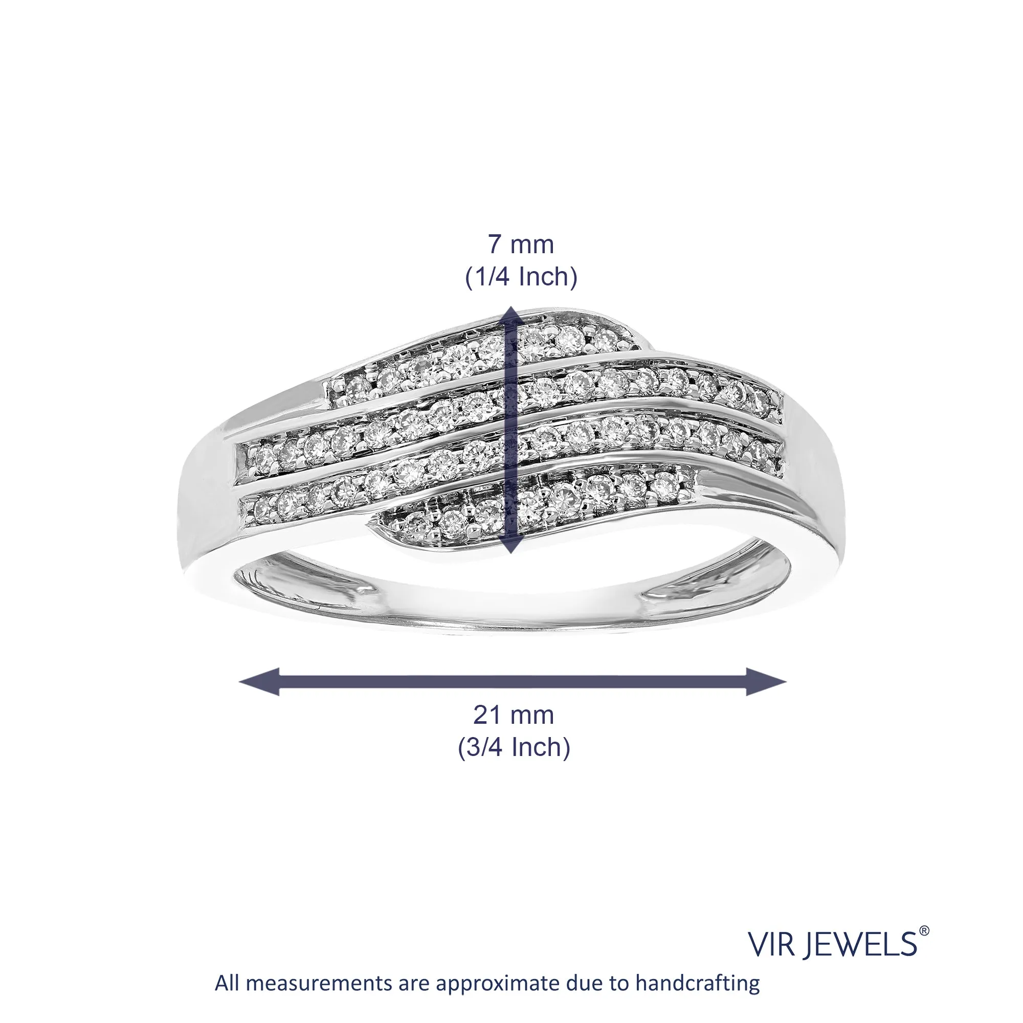 1/5 cttw Lab Grown Diamond Engagement Band in Silver