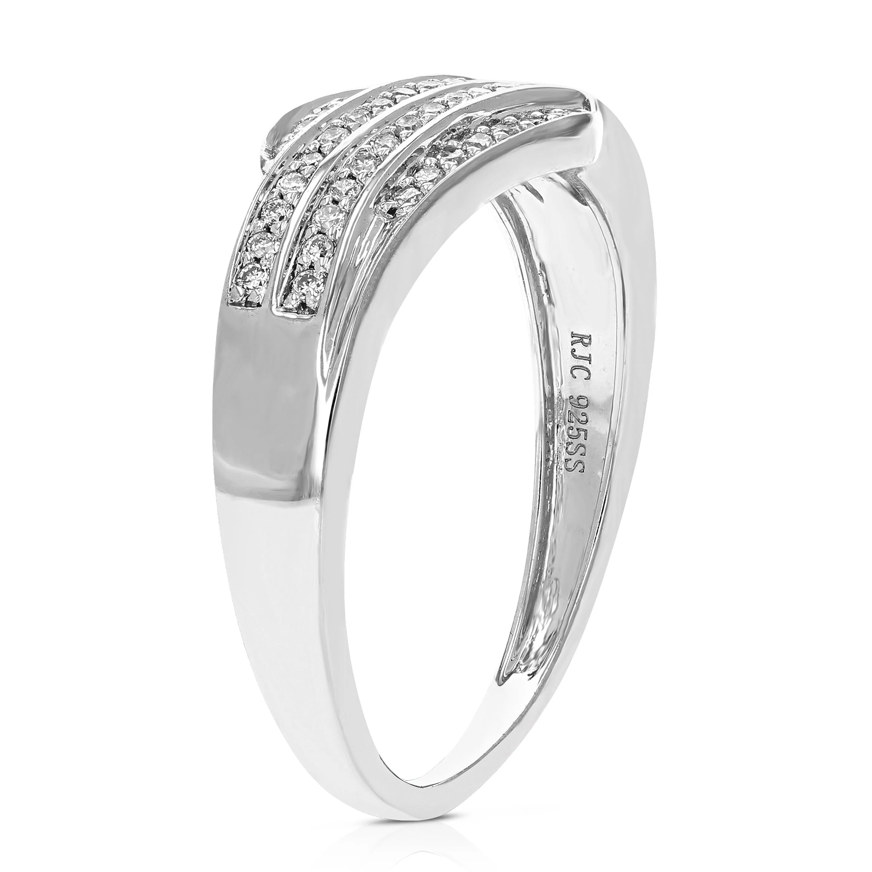 1/5 cttw Lab Grown Diamond Engagement Band in Silver