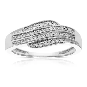 1/5 cttw Lab Grown Diamond Engagement Band in Silver