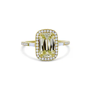 18K Yellow Gold Ashoka With A 2.16 Karat Diamond And Halo