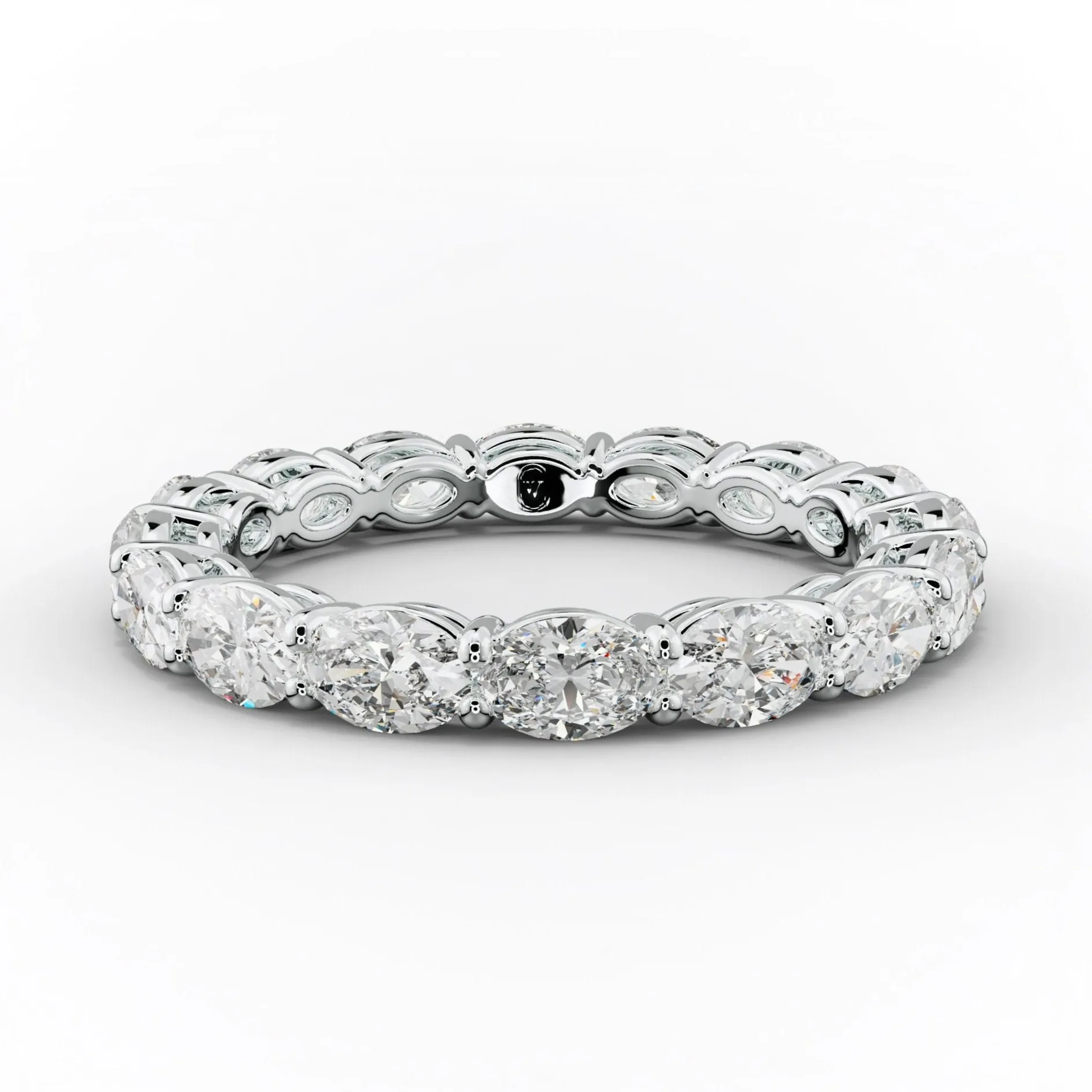 2.0 Carat East West Oval Cut Diamond Eternity Band