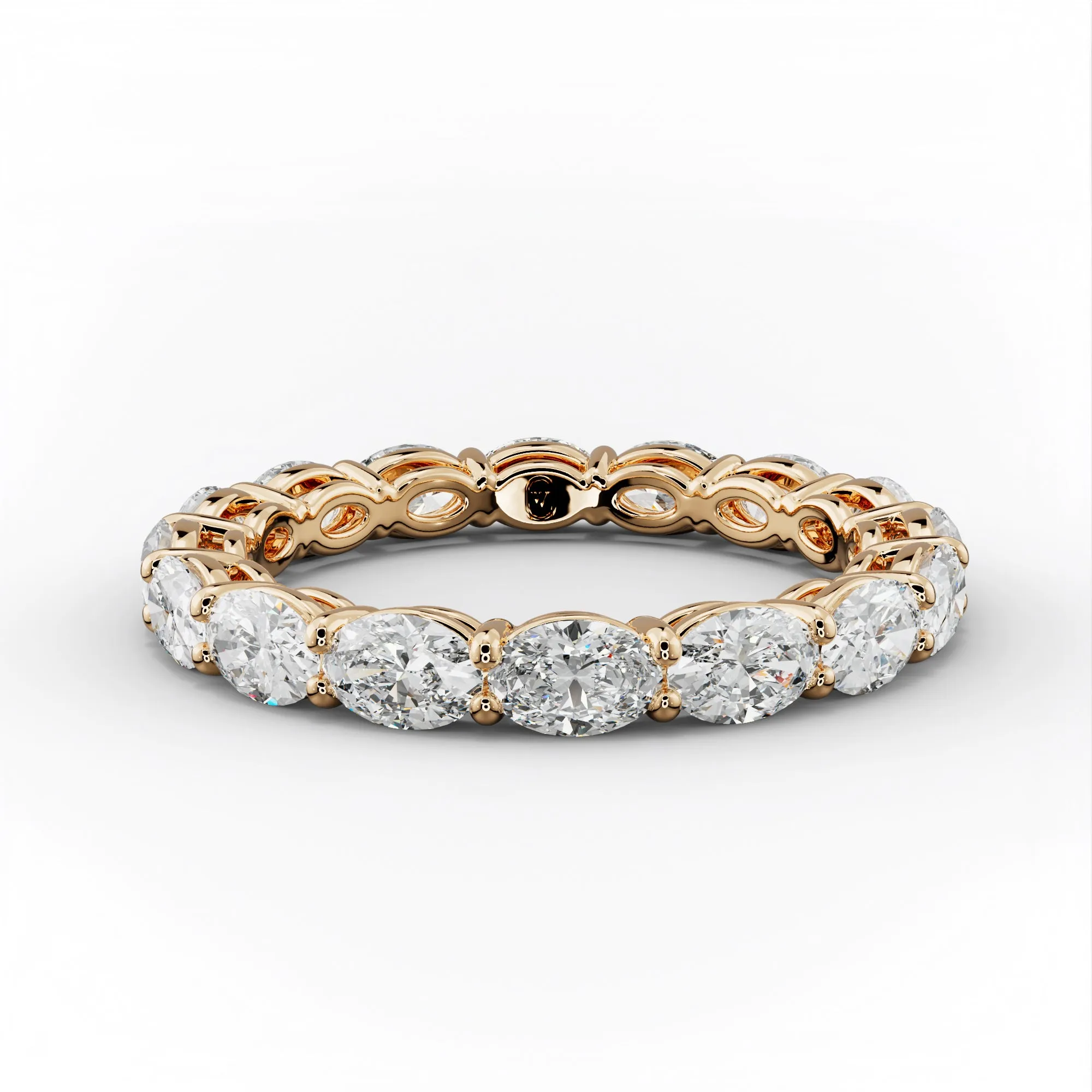 2.0 Carat East West Oval Cut Diamond Eternity Band