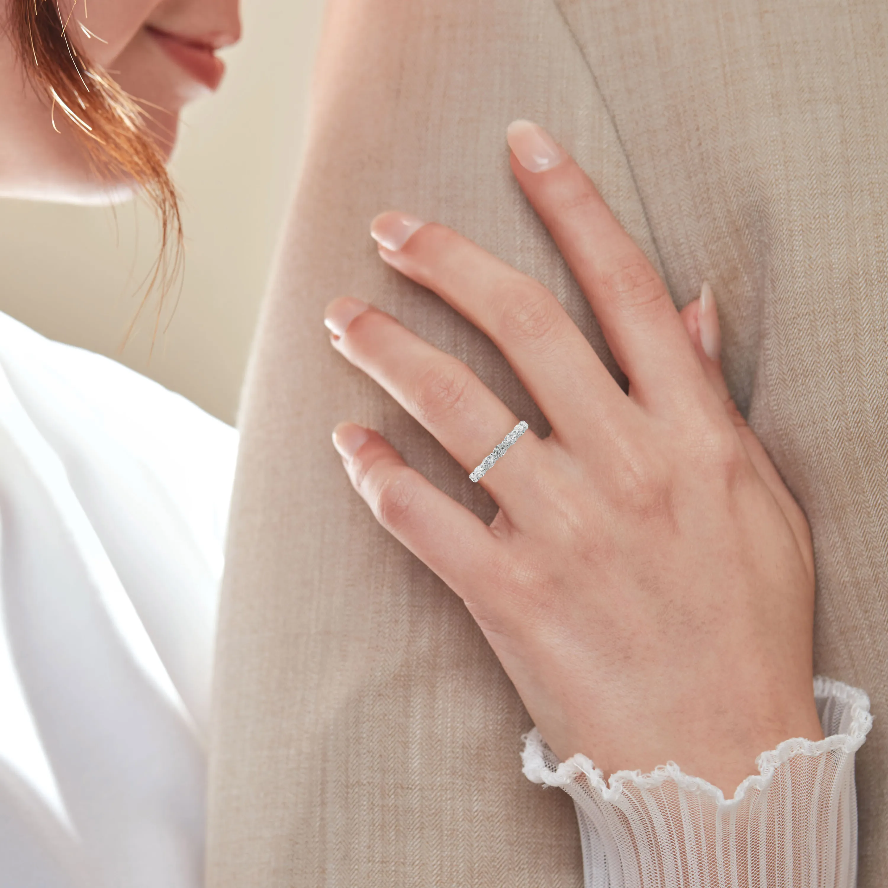 2.0 Carat East West Oval Cut Diamond Eternity Band