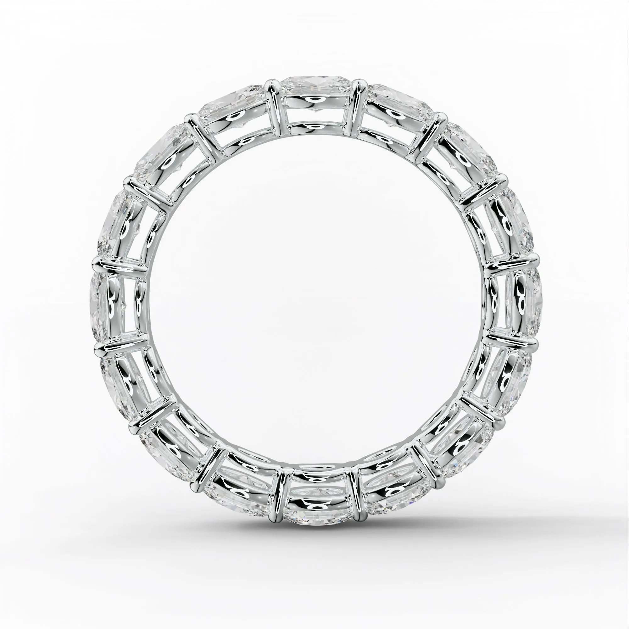 2.0 Carat East West Oval Cut Diamond Eternity Band