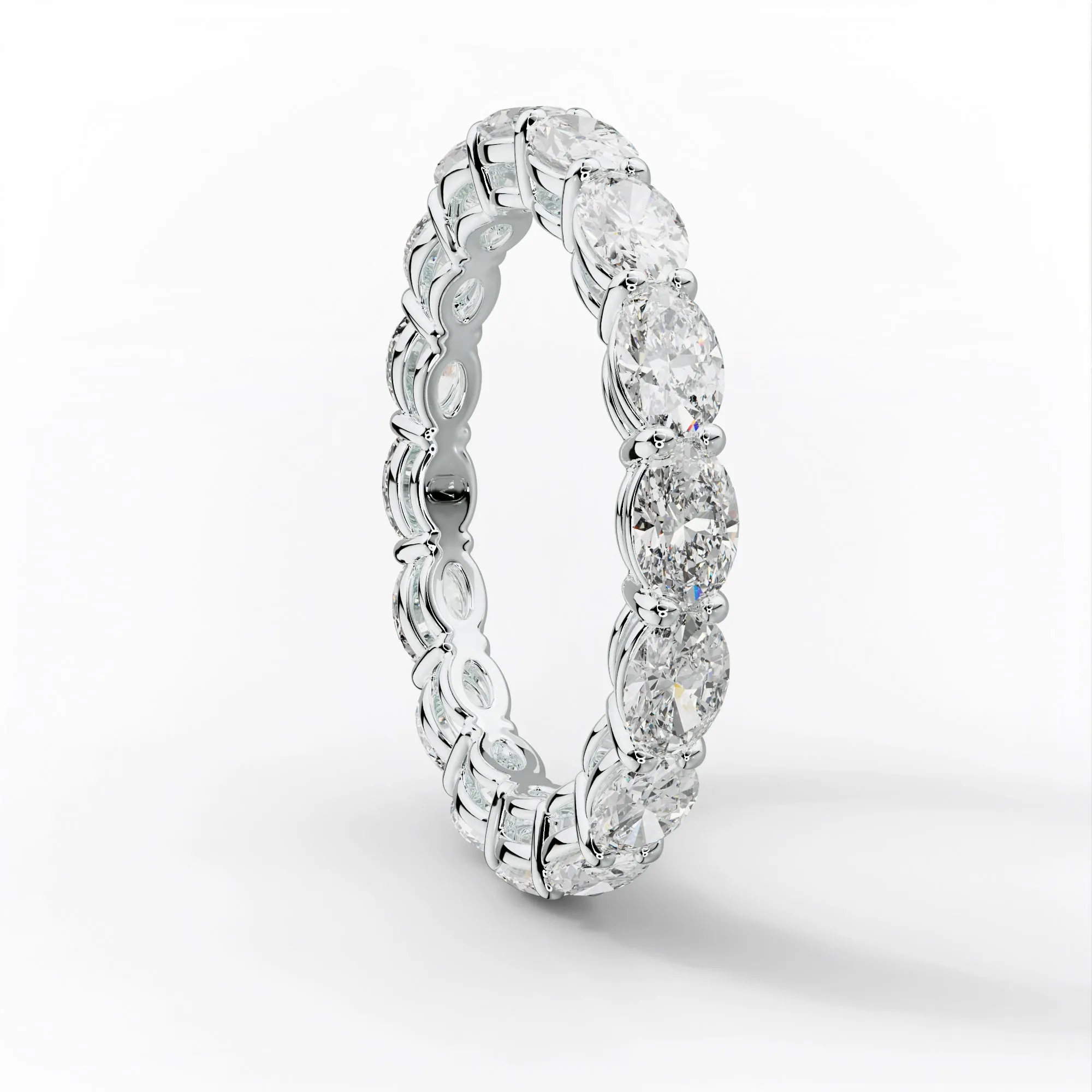 2.0 Carat East West Oval Cut Diamond Eternity Band
