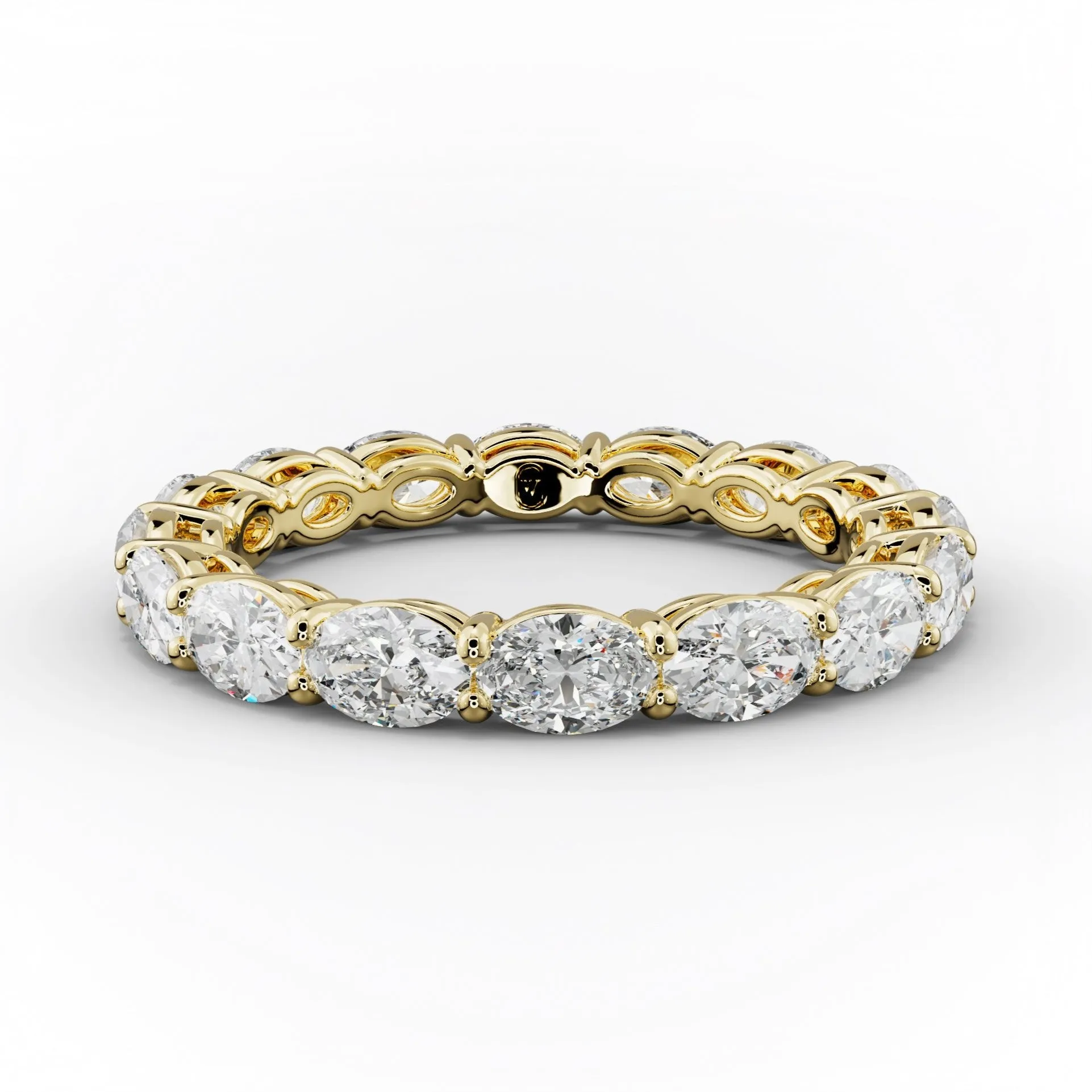 2.0 Carat East West Oval Cut Diamond Eternity Band
