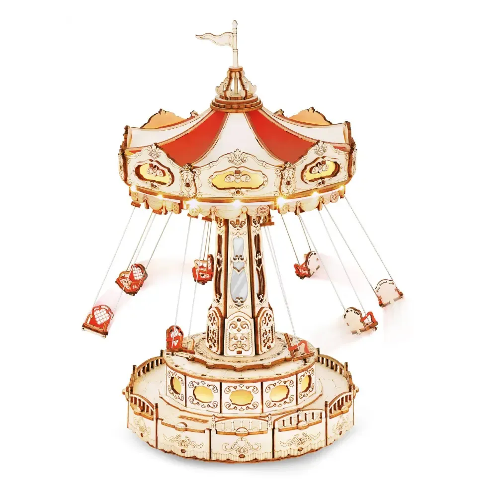 3D Electro-Mechanical Wooden Puzzle: Swing Ride