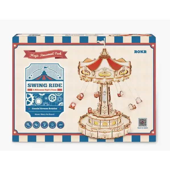 3D Electro-Mechanical Wooden Puzzle: Swing Ride