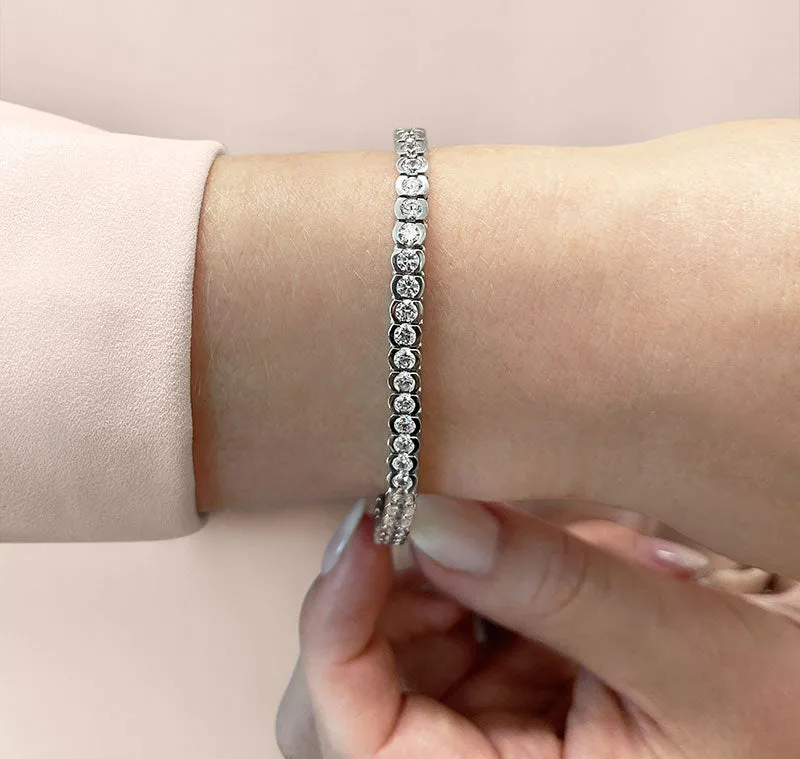 5 ct. Diamond Half Bezel Tennis Bracelet