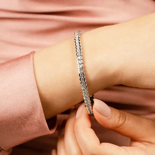 5 ct. Diamond Half Bezel Tennis Bracelet