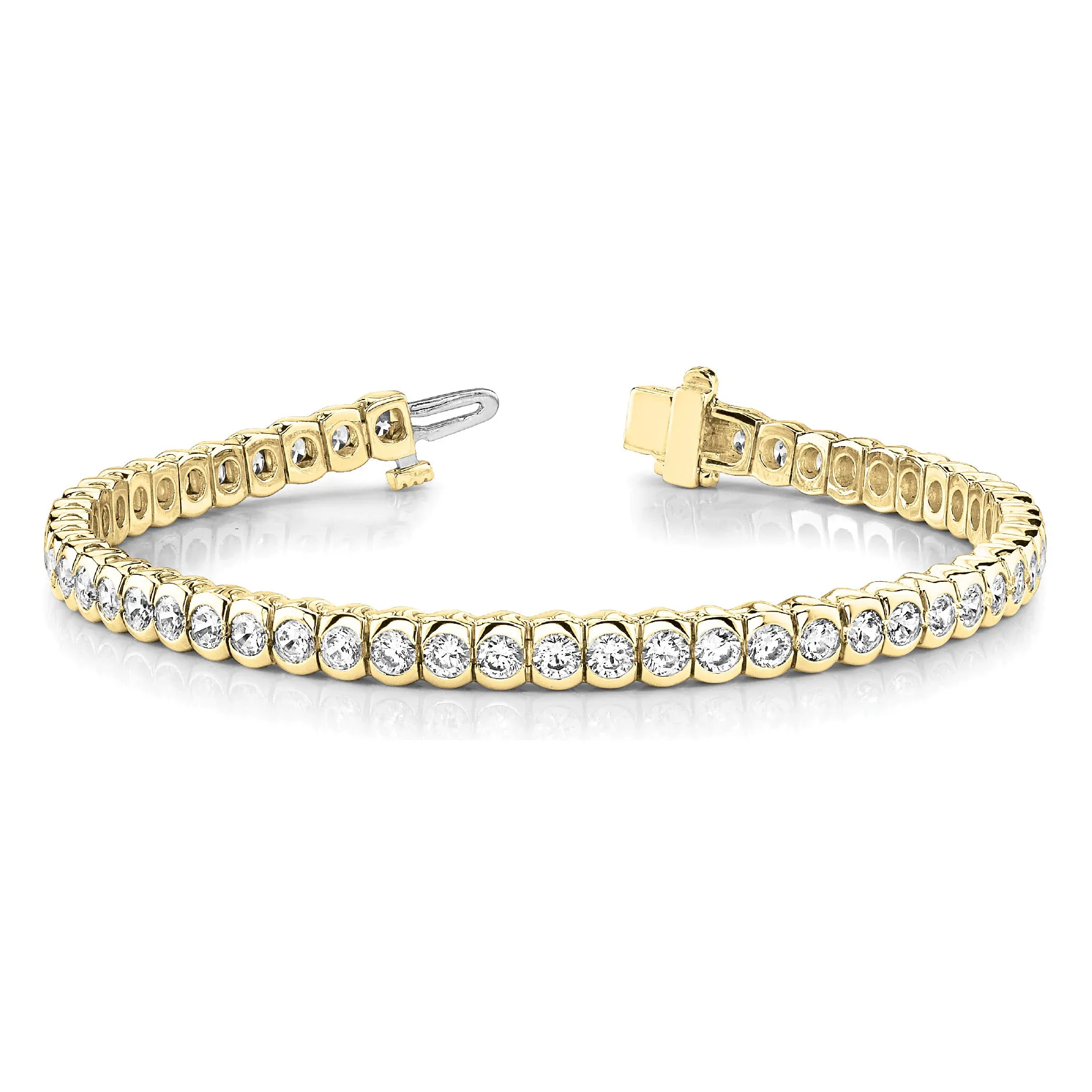 5 ct. Diamond Half Bezel Tennis Bracelet