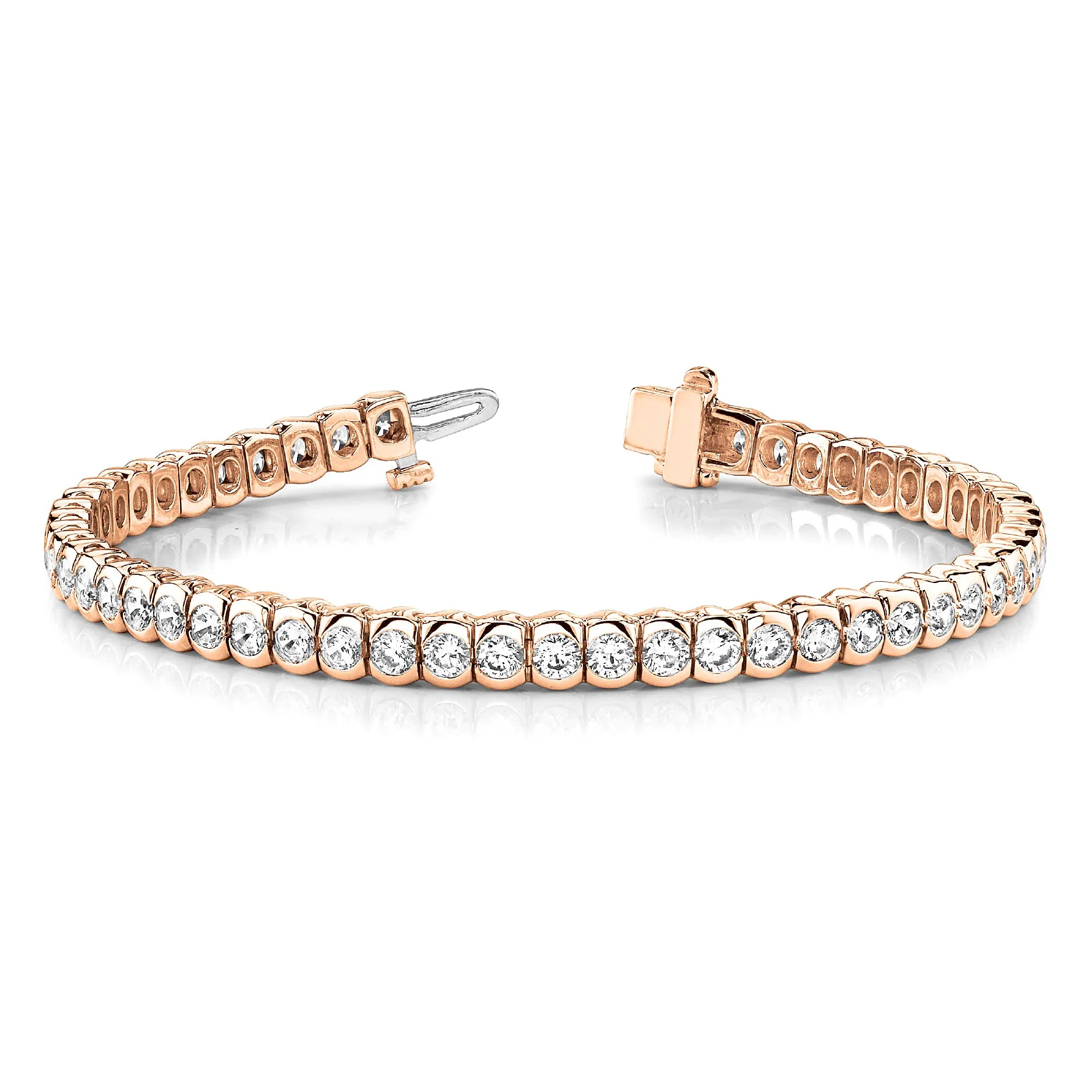 5 ct. Diamond Half Bezel Tennis Bracelet