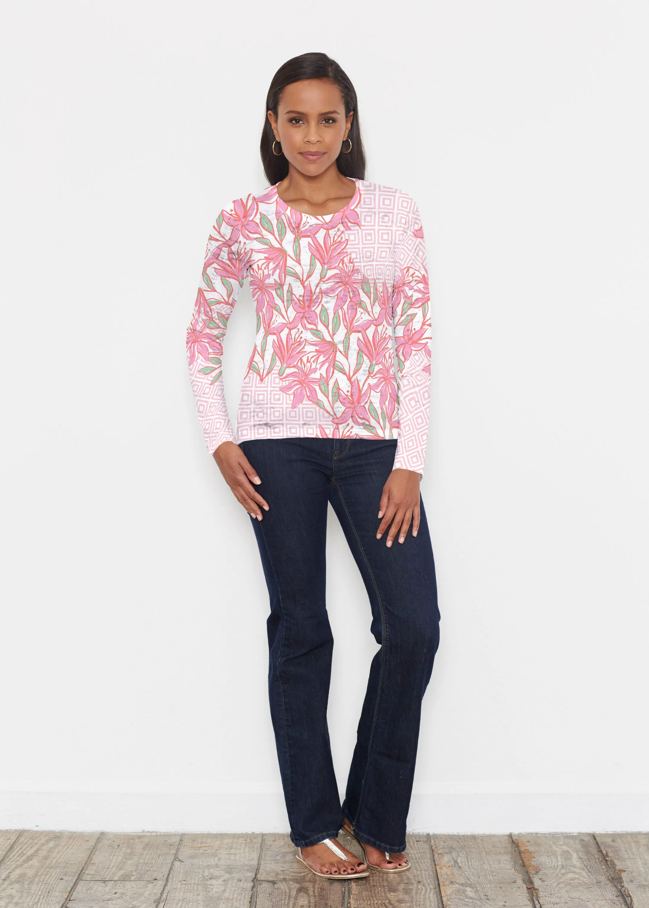 A lot of Lillies (8088) ~ Signature Long Sleeve Crew Shirt