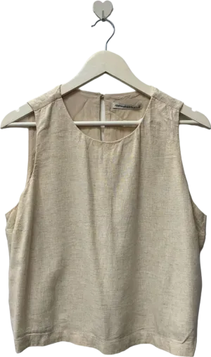 Abercrombie & Fitch Cream Sleeveless Top UK L