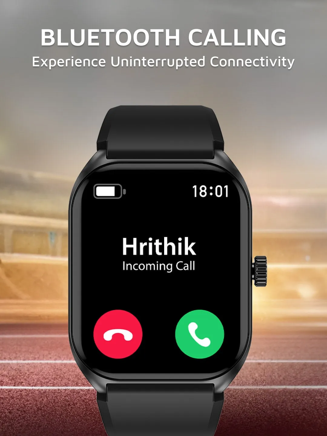 Ace X1 2.04" Amoled Display,1000 NITS, Sleek & Premium Smartwatch (Black Silicone Strap)