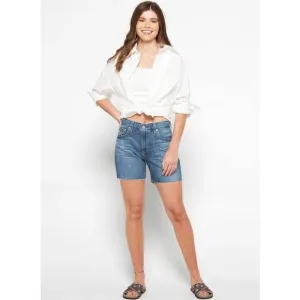 AG Adriano Goldschmied Women's Becke High Rise Relaxed Slim Short,vortex 27