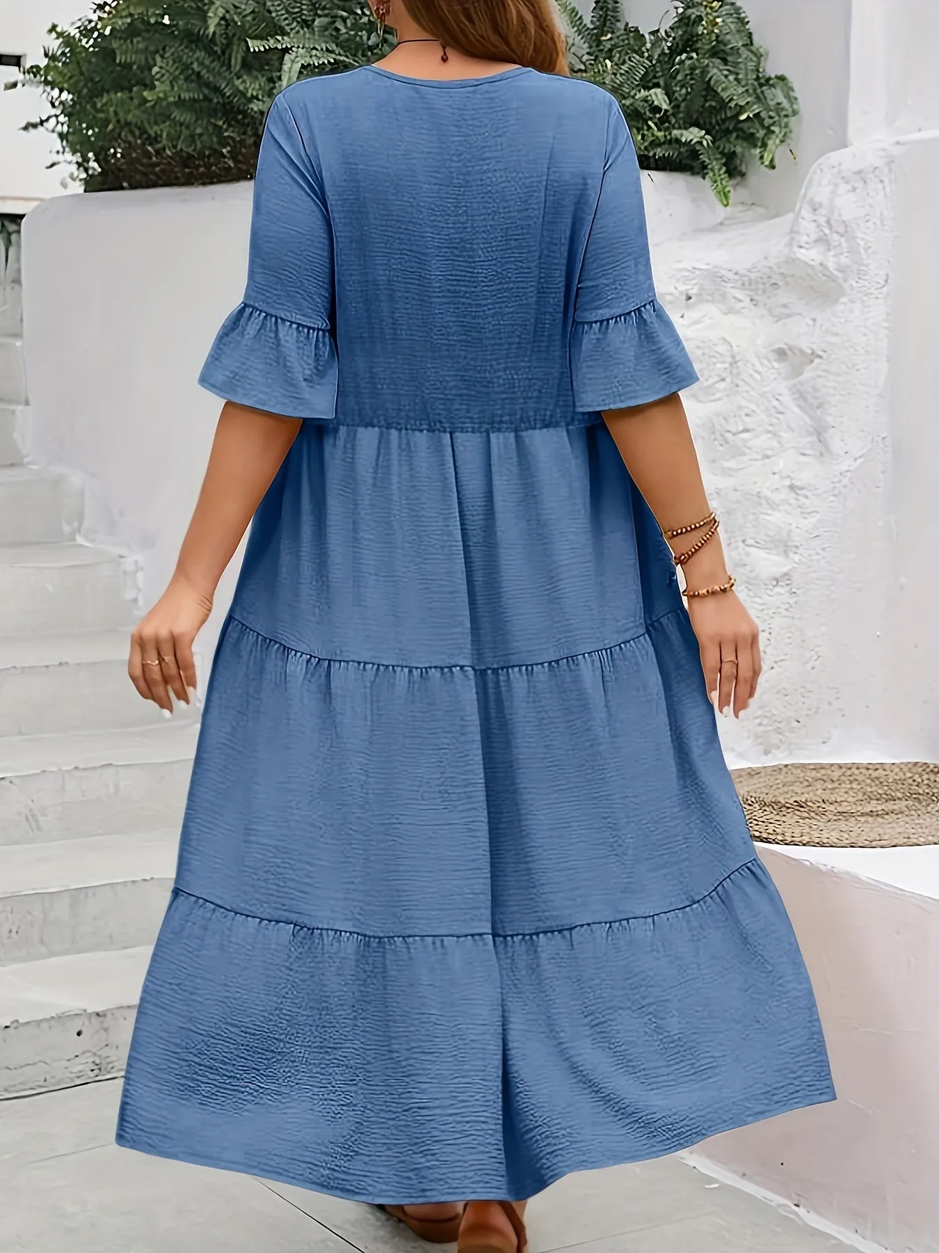 Aimee | Plus Size V-Neck Dress