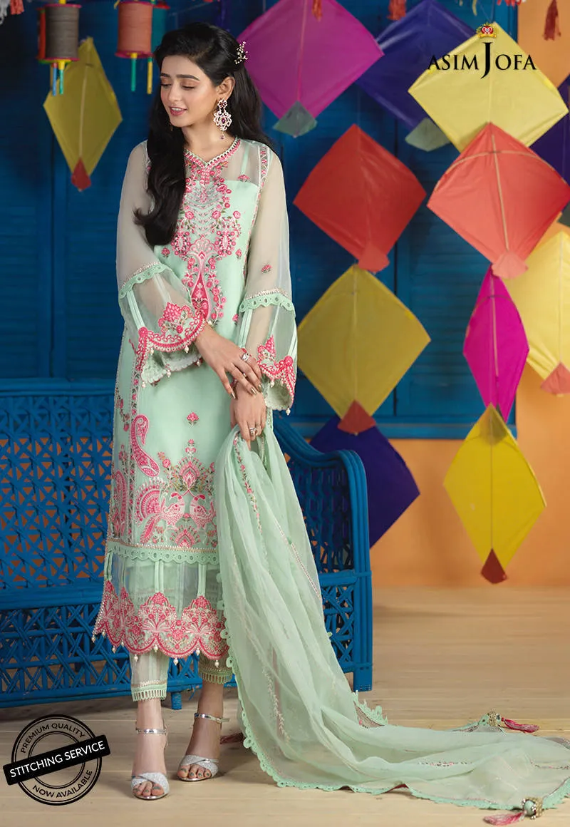 AJFC-66 | Asim Jofa Basant Collection 2022 | Unstitched Embroidered Organza Suit