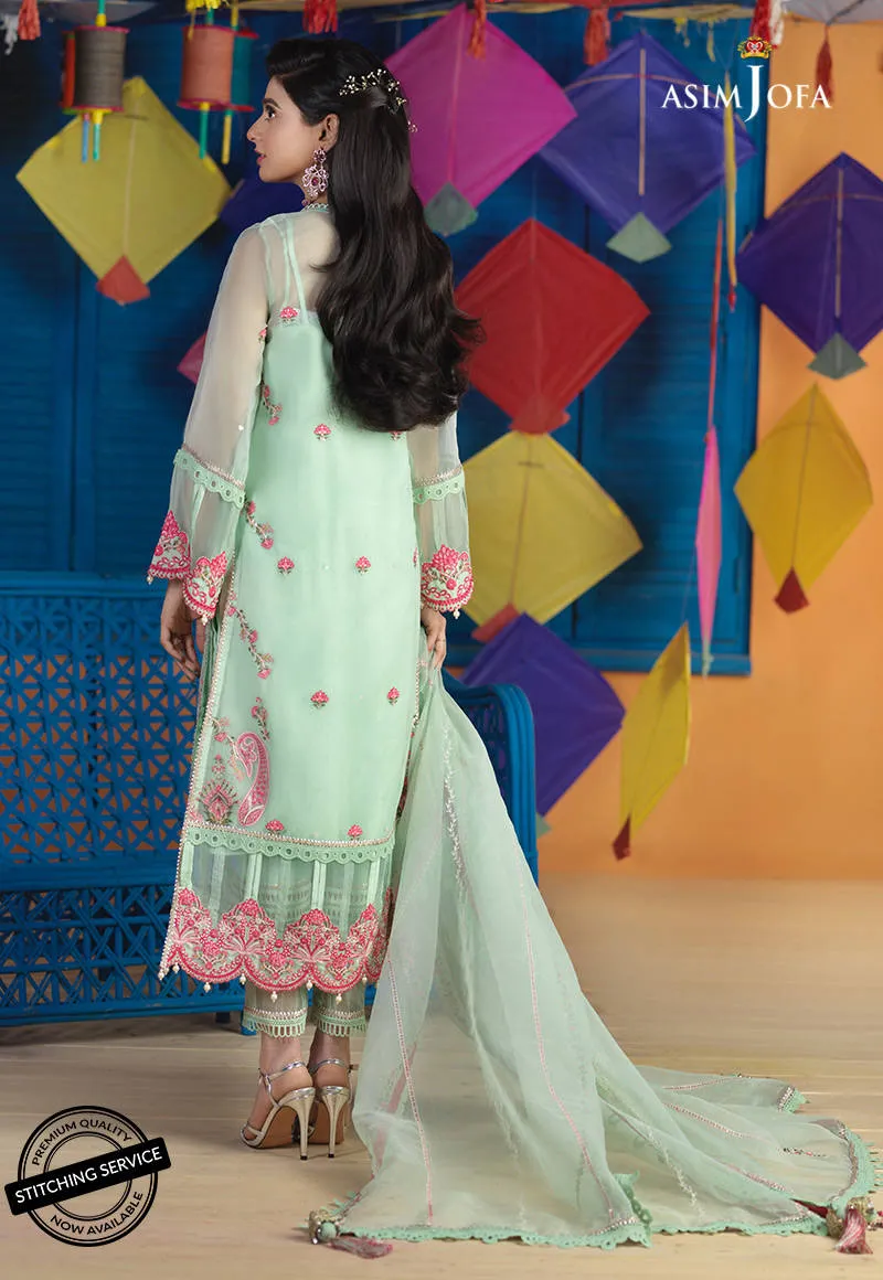 AJFC-66 | Asim Jofa Basant Collection 2022 | Unstitched Embroidered Organza Suit