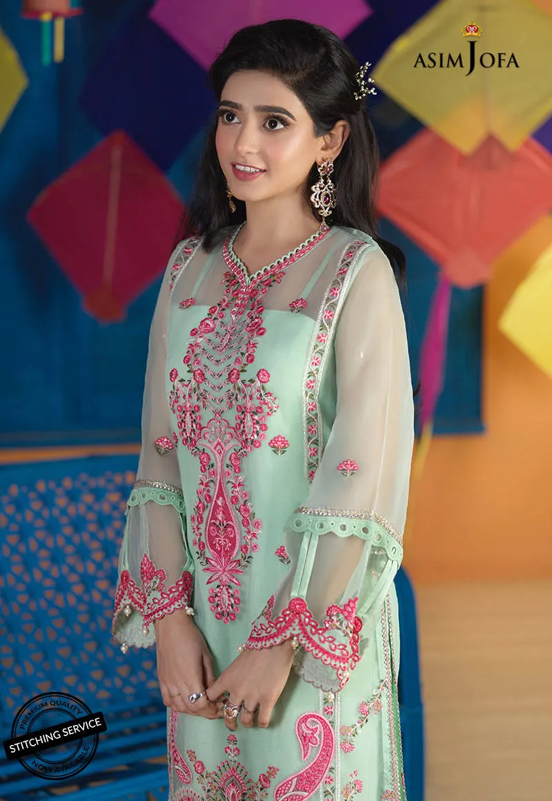 AJFC-66 | Asim Jofa Basant Collection 2022 | Unstitched Embroidered Organza Suit