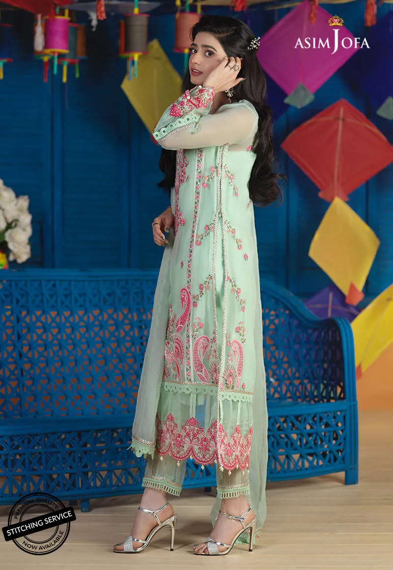 AJFC-66 | Asim Jofa Basant Collection 2022 | Unstitched Embroidered Organza Suit
