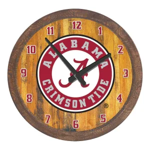 Alabama Crimson Tide: Seal - "Faux" Barrel Top Wall Clock