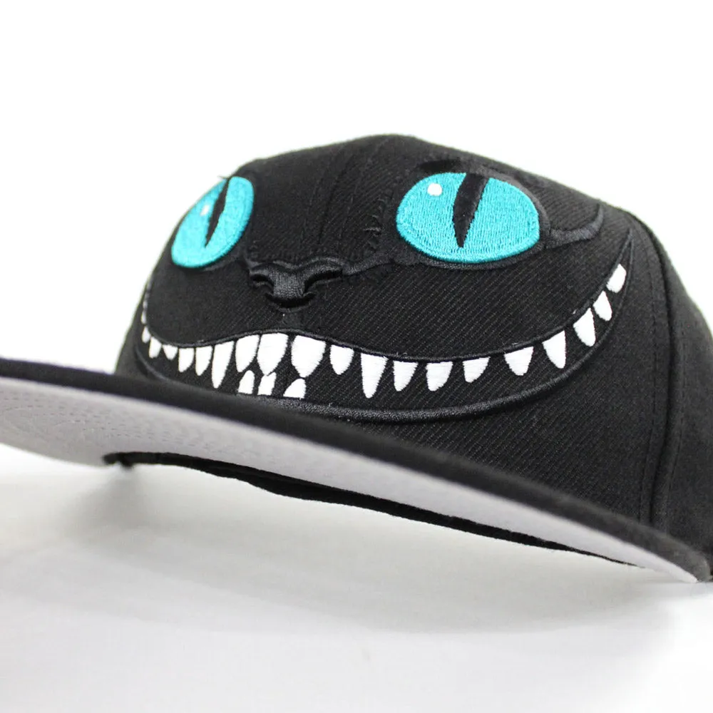 ALICE IN WONDERLAND X NEW ERA CAP CHESHIRE CAT New Era 59Fifty Fitteds Hats (Black Gray Under Brim)