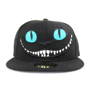ALICE IN WONDERLAND X NEW ERA CAP CHESHIRE CAT New Era 59Fifty Fitteds Hats (Black Gray Under Brim)