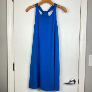 Alice   Olivia Audry Twisted Y Back Silk Dress in Marina Blue Sleeveless size S