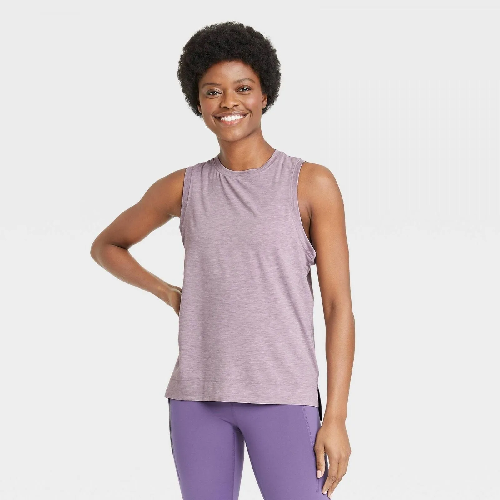 All In Motion Women's Active Muscle Tank Top Purple XL