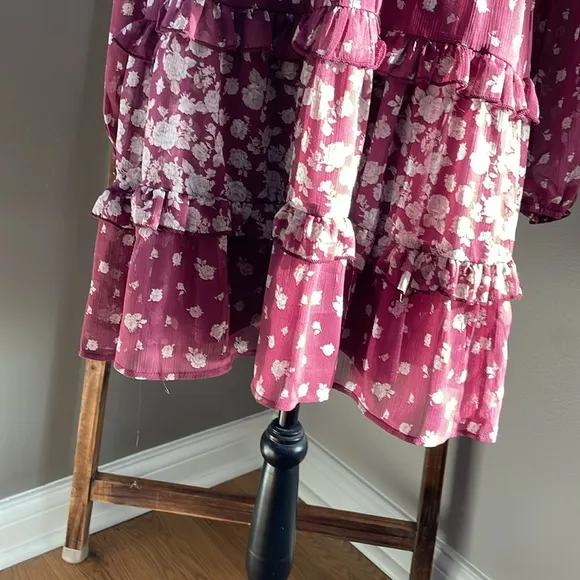 Altar'd State Teresa Floral Long Sleeve Mini Dress