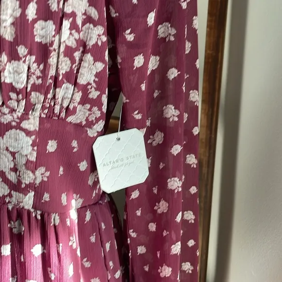 Altar'd State Teresa Floral Long Sleeve Mini Dress