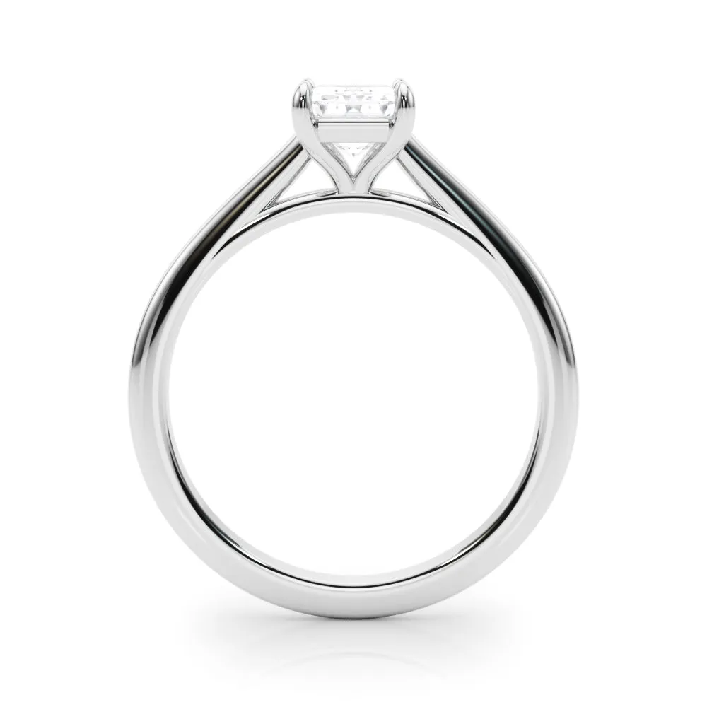 Amelia Emerald Diamond Solitaire Engagement Ring