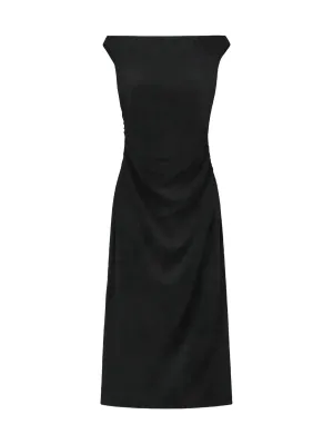 Amelia Long Dress with Timeless Design in Black