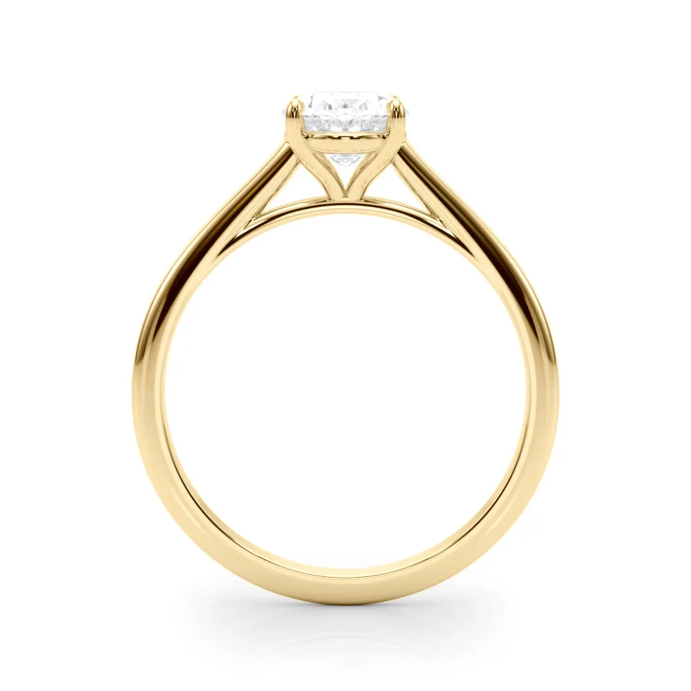 Amelia Oval Diamond Solitaire Engagement Ring