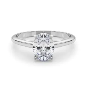 Amelia Oval Diamond Solitaire Engagement Ring
