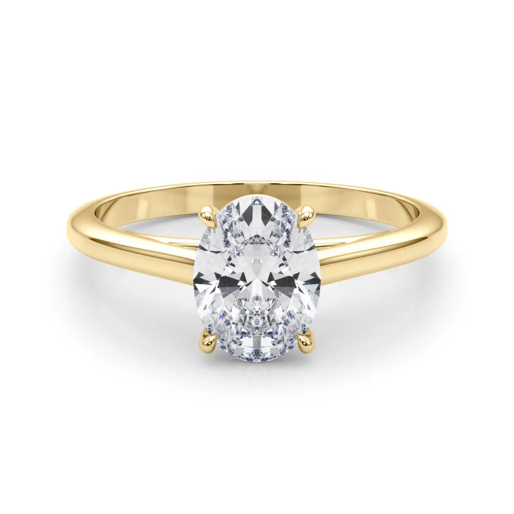 Amelia Oval Diamond Solitaire Engagement Ring