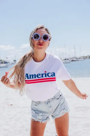 America Graphic Tee - White