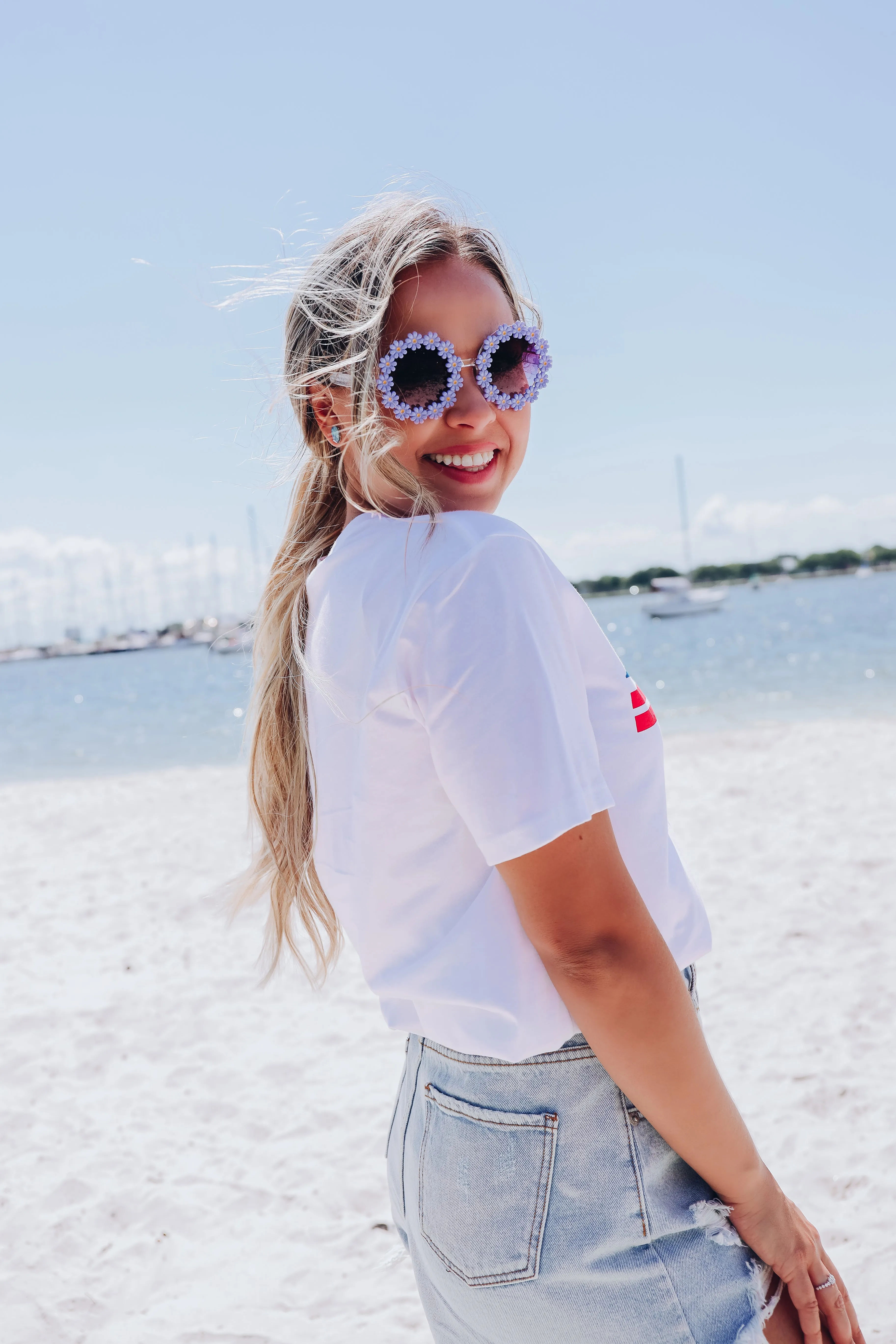 America Graphic Tee - White