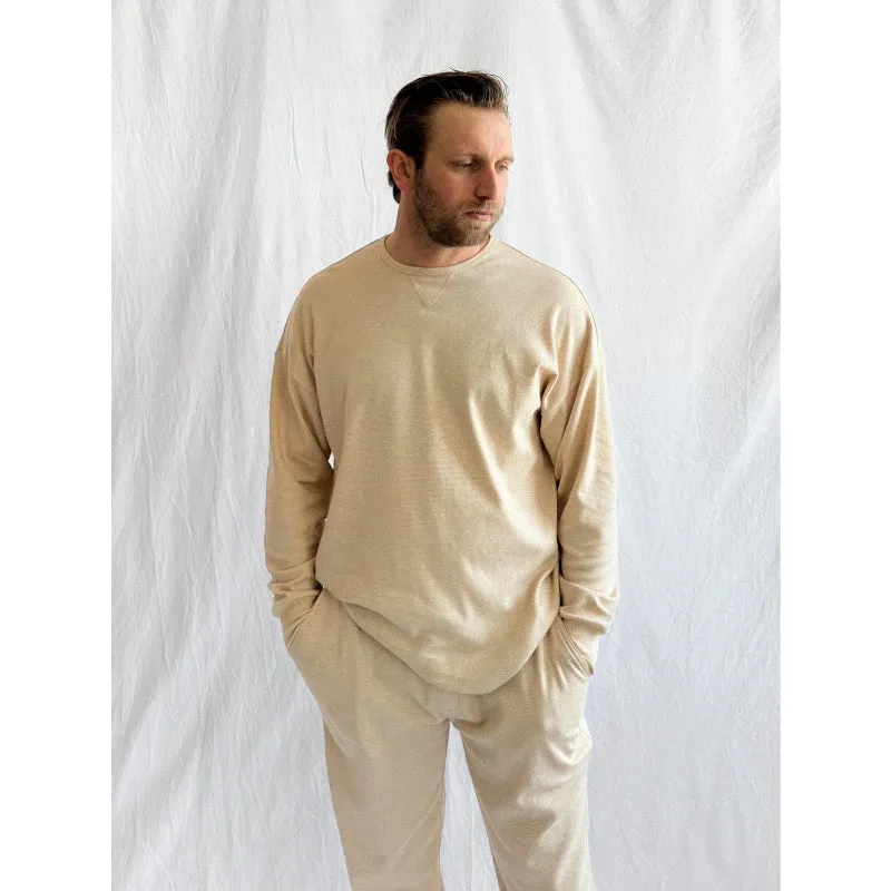 Ana   Zac Cloud Crew Oatmeal Micro Stripe