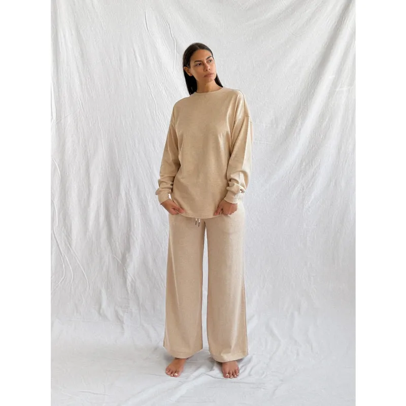 Ana   Zac Cloud Crew Oatmeal Micro Stripe